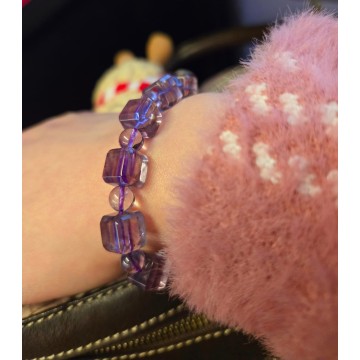 方糖能量紫水晶手串 (M09) 